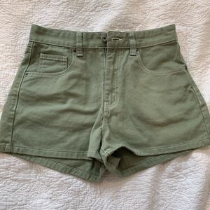 Cotton On High Rise Sage Green Shorts